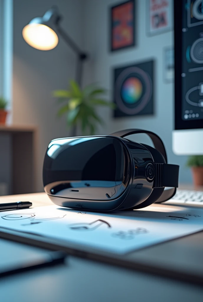 Create a VR headset image suitable for designers 