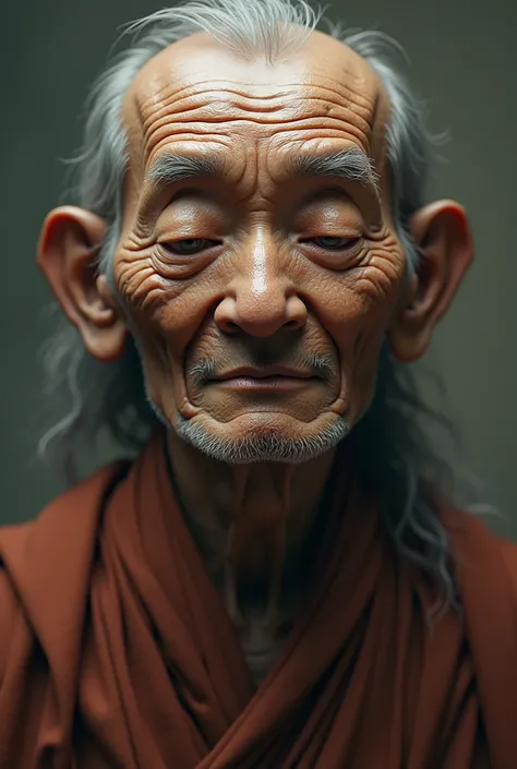 A old monk face 
