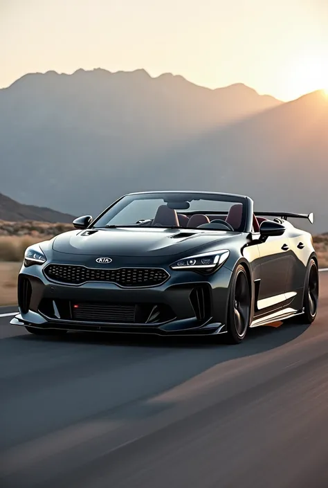 Tune up the Kia Stinger like crazy. Edit it even more. Put a V10 engine on it. Make it more awesome. Put an E-mark on it. Make it an open car.