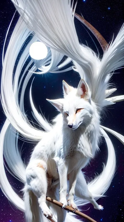 Nine-tailed White Fox,Odd Eye