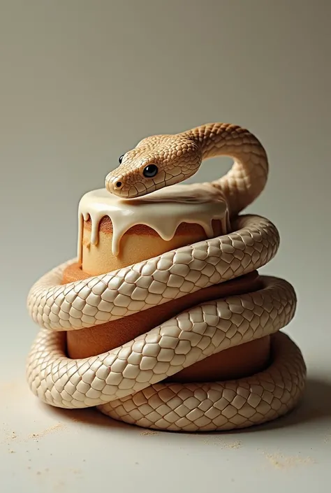 Snake is wrapping a cake in graphics interchange format