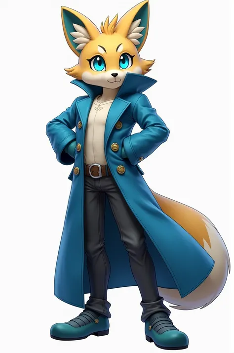 Rystal, Star Fox, Male, (A detailed), fluffly, Solo, , fotorealistisch, ((clear structural details)), Meticulous and realistic, A detailed eye, (Turquoise blue pupils), (( Lapis lazuli glowing eyes)), Excellent quality, high detal, Detailed fur, ((The tail...