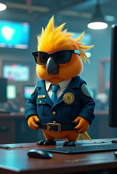 An animated parrot that works for the FBI

