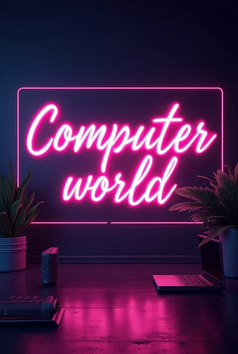 Computer world  ke liye neon designs banao jisme likh rahi Ho computer work classes aesthetic banana writing cursive banana size 2×1 design esi banana Jo kaffi attractive bhi honi chahiye aur design esi banana ha Lage ki yeah human hand se banai gai hai ye...