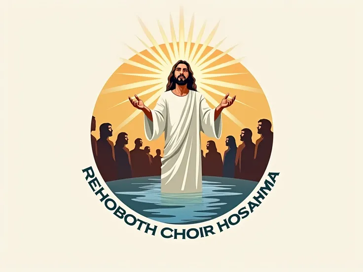 Generat worship group fellowship choher In best way for chatgpt generat logo for Rohoboth choher. this choher is Christian choher.  logo litle is Rohobot choher hossaina generat very attractive logo. generat by show Christianity. by using Jesus image and h...