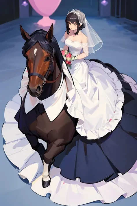 Horse in a wedding dress　A thoroughbred wearing a wedding dress　Horse wearing a tuxedo　A thoroughbred wearing a tuxedo　Thoroughbreds Having a Wedding　A wedding horse　Horse-focused　There is no one here　There is no one here　There are only horses