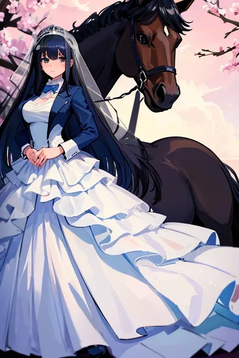 Horse in a wedding dress　A thoroughbred wearing a wedding dress　Horse wearing a tuxedo　A thoroughbred wearing a tuxedo　Thoroughbreds Having a Wedding　A wedding horse　Horse-focused　There is no one here　There is no one here　There are only horses