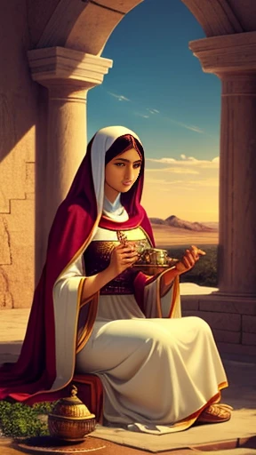 A Beautiful Samaritan Woman Focus on the Face