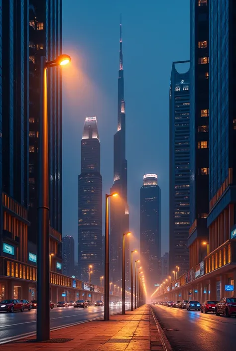 Street lights in Dubai 