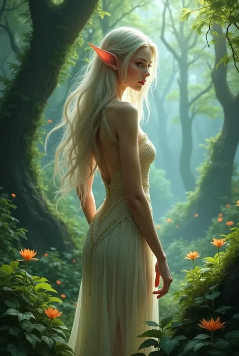 A beautiful elf woman like those in fantasy