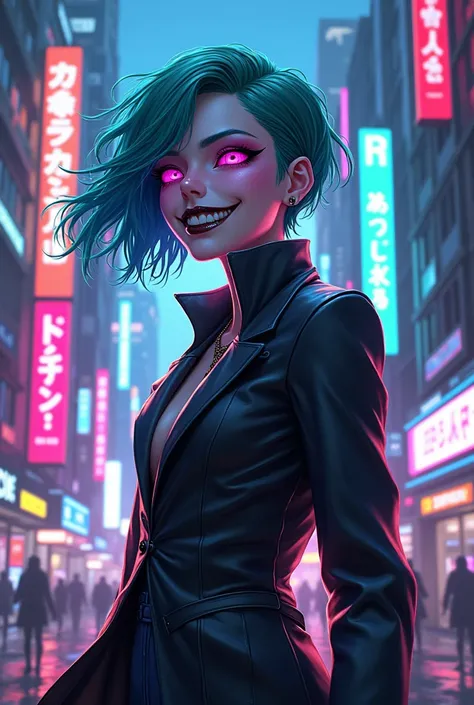 anime with joker style cyberpunk