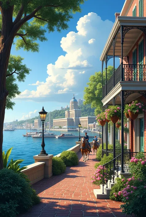 give me a charming southern city that sits on the water