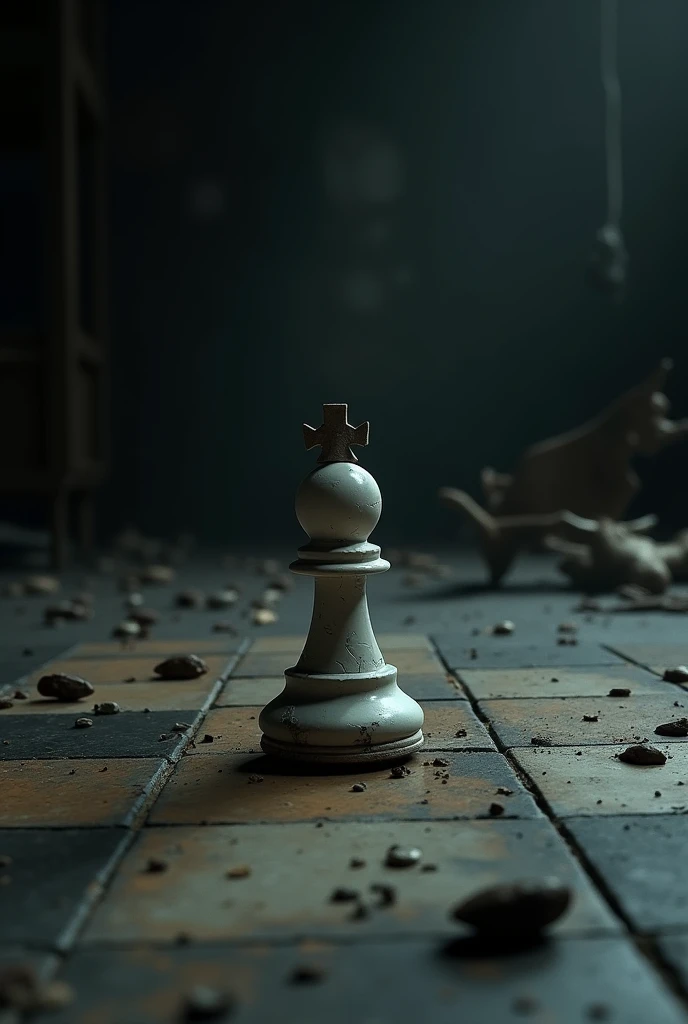 Discarded chess pawn