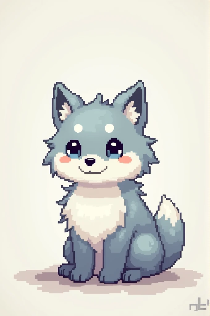 Cute 2D Wolf pixel