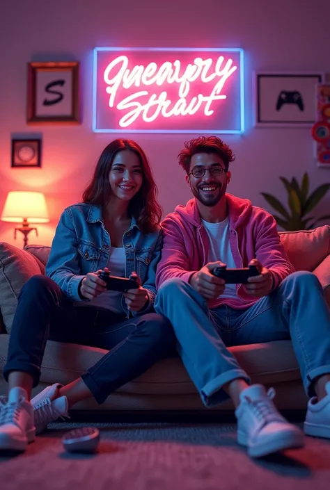 Couple gamer,ours,gaming,geek,nintendo switch, xbox,streetwear, pin-up