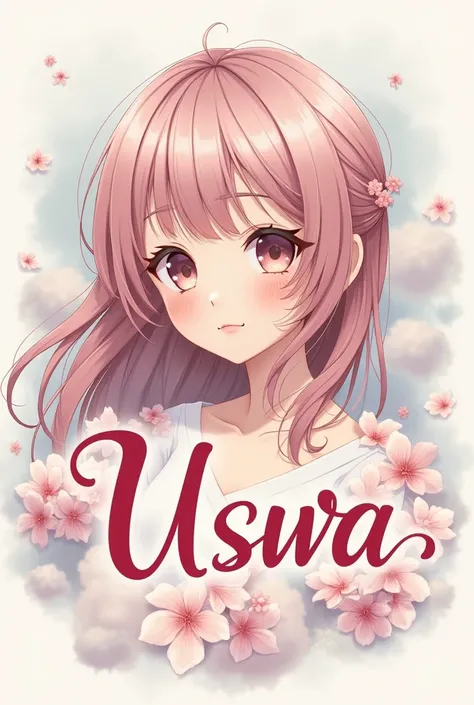 Uswa name written with girl animi