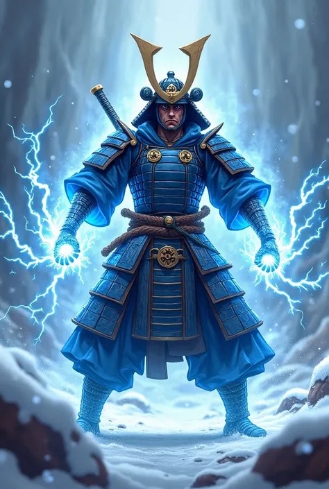 A samurai with ice and lightning powers in Cartoon