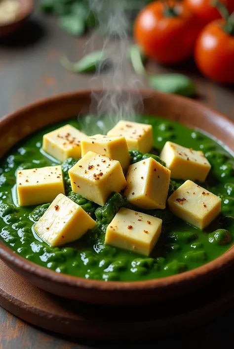 Palak paneer image with low quality 