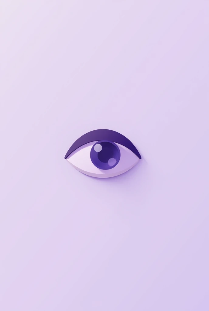 Make a minimalist eye logo for an app in purple and lilac