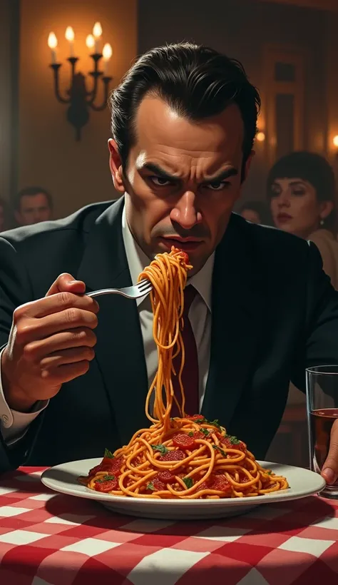 A spaghetti eating mafia