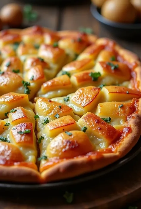 One. be a pizza with potatoes inside  more potatos add more potatos 