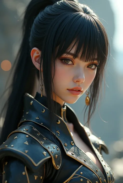 Cinematic game art，(Dragon Quest Tifa Style),Best image quality，Highest Resolution，8k，(Portrait full body:1.5)，(Head close-up)，(Three-part method)，Unreal Engine 5 rendering，(female monk)，20 years old，An eye for detail，Elegant and noble，Indifference，Brave，(...