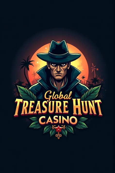 Create a logo for global trasure hunt a casino platform 