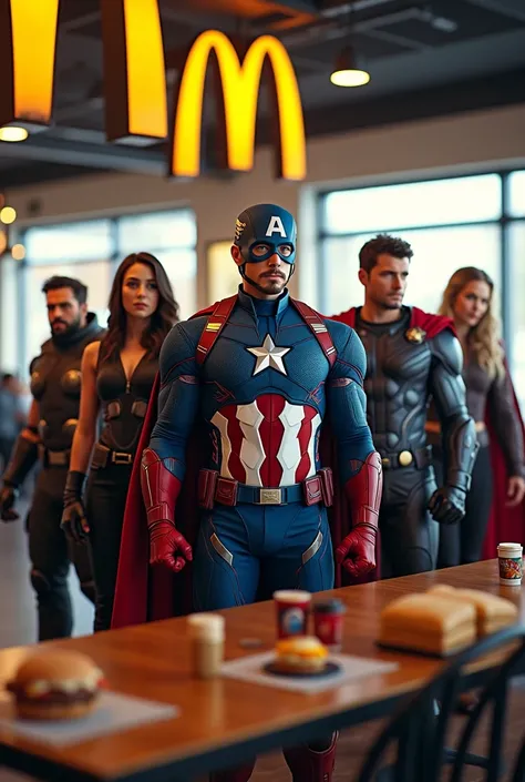 McDonald&#39;s Avengers promoting products ,realistic