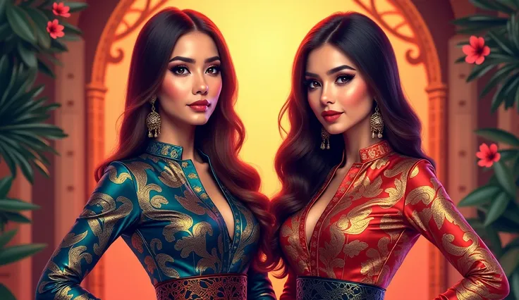 Indonesia Girls Create Casino flyer that says COBLOS4D SLOT-GACOR,  