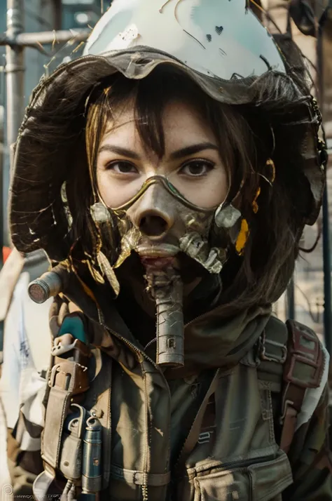 Unreal Engine: 1.4, CG K ultra realistic, with gas masks, photorealistic: 1.4, skin texture: 1.4, masterpiece: 1.4, Portrait Unreal Engine: 1.4, CG K ultra realistic, photorealistic: 1.4, skin texture: 1.4, masterpiece: 1.4 , close up photography :1.4,, fu...