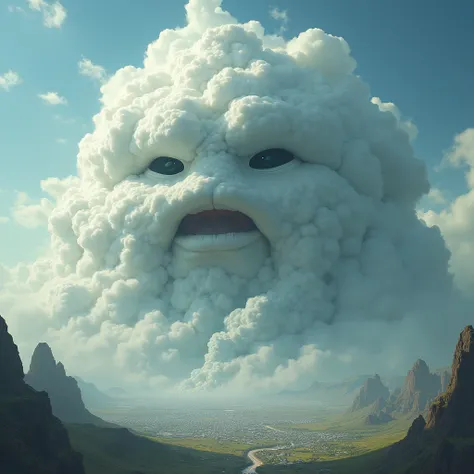 A cloud dominating the world
Let the cloud with a face