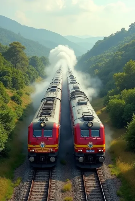 Indian railways loco  wap 7 and wap 4 track race
