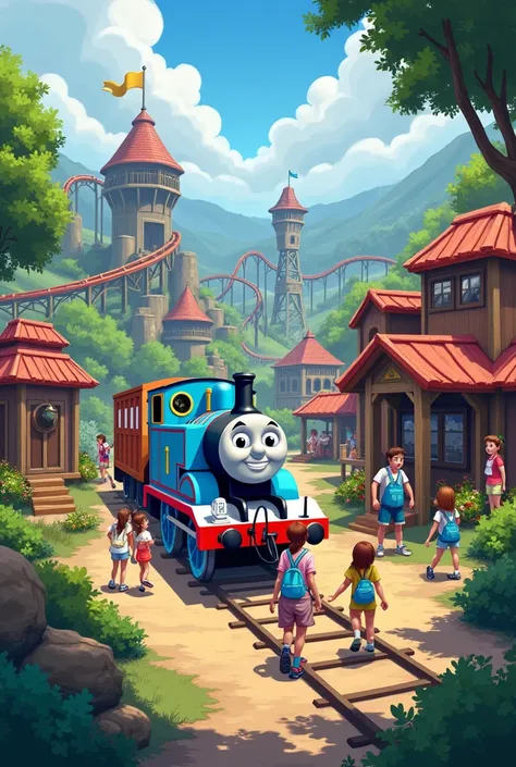 Camp konchobkon9, Thomas roller coaster theme, many types of trains, campers come together to have adventures up many stations.