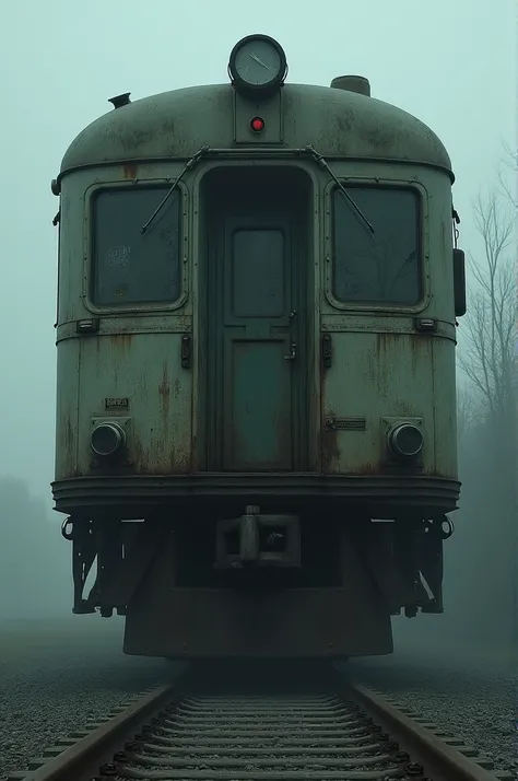 A old horror train with no background 