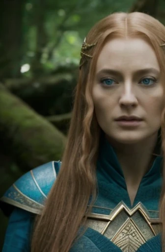 Generate a full body photo of Galadriel in Valinor detailed with the face of actress Sophie Turner , This post creates a captivating depiction of the Elven Galadriel of Valinor detailed., showing the perfect fusion of organic elements, Elven from Tolkien&#...