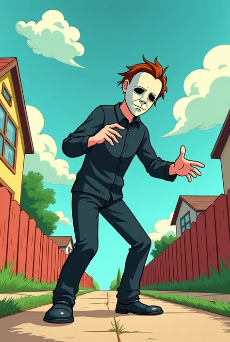 สร้างตัวละคร michael myers ใน style looney tunes 30s
