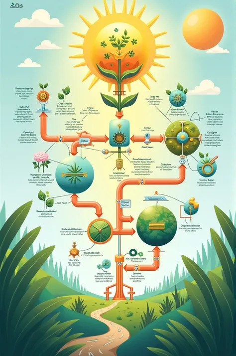 Make me a mental and conceptual map of photosynthesis