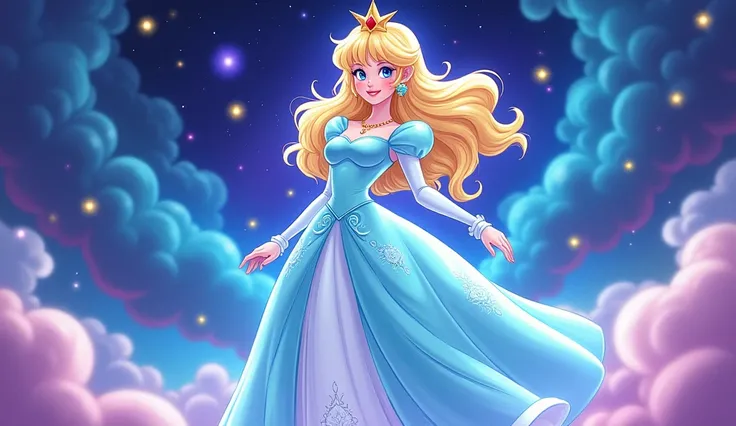 Cartoon Princess Rosalina from Mario