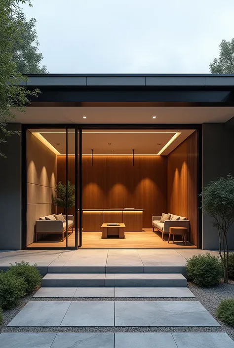 Reception of modern single-storey house