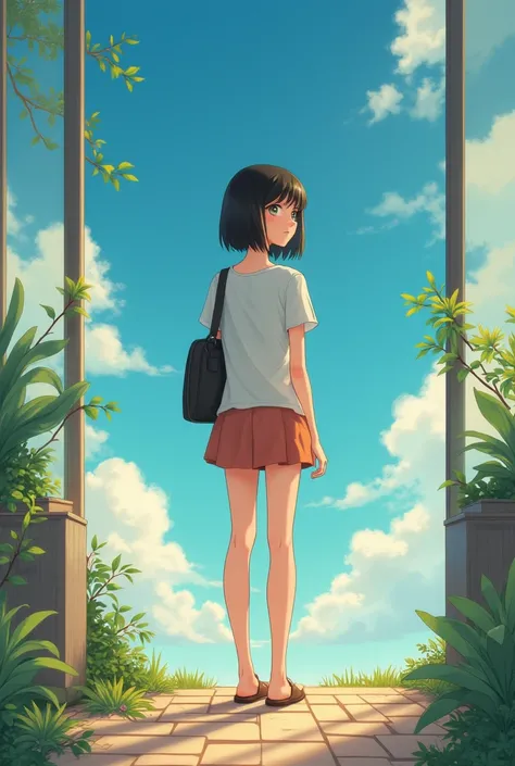 Makoto Shinkai, Kimino Nawa , 1girl barefoot loafers