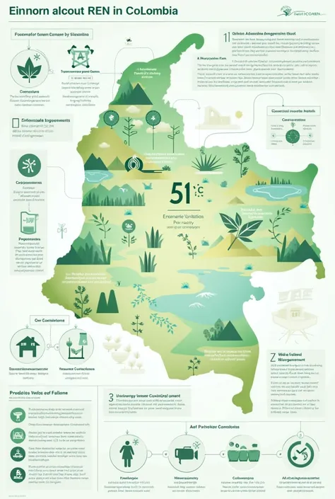 Create an infographic related to environmental management plans in Colombia?