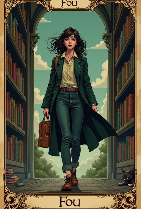 Je veux créer mon propre tarot. Dans un style Dark academia, féministe et inclusif. Graphisme illustratif réaliste.

Pour la carte du Fou dans un style Dark Academia, féministe et inclusif, voici quelques suggestions :

1. **Personnage** : Représenter le F...