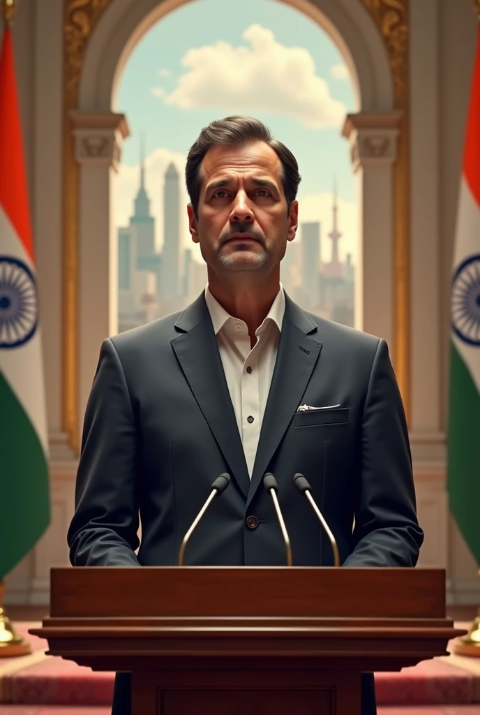 (photorealism 6:19) what if Rahul Gandhi is prime minister of India 