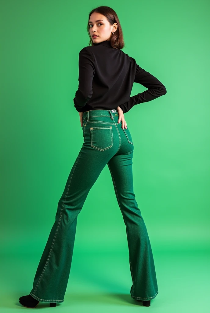 Jeans brand name is zara green colour 