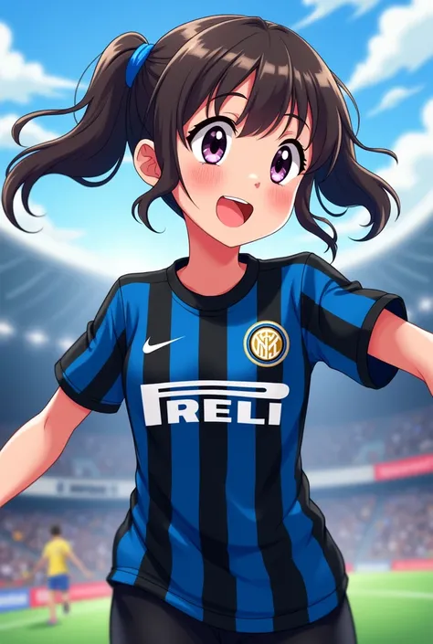 Anime girl with Inter milan kit