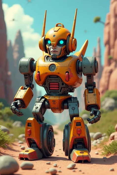 Ein Transformer, that cannot be taken seriously, because he is ugly and small