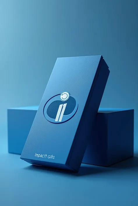 The model "business card based on the symbol of the incredibles, but blue" but with the logo on the company impact gifts