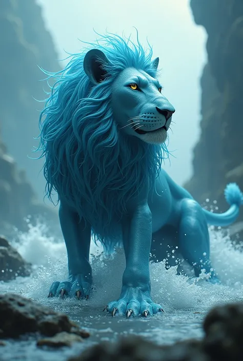 A blend of lion and water