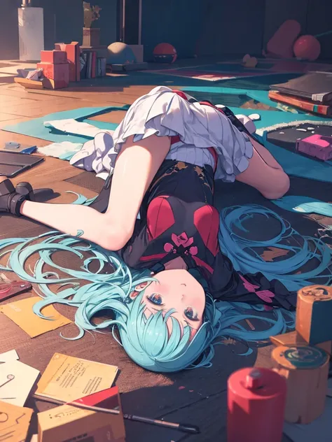 ((((Super illustration style:1.0)))),Best Quality,Best Anime,masterpiece,Ray Tracing, Global Illumination,upside-down,One girl,Alone, Raise your knees 