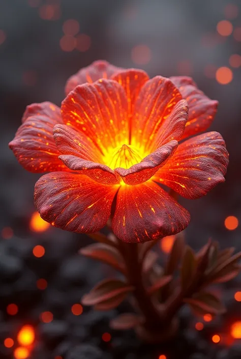 volcanic terrain; detailed fiery lava flower(intricate lava magma textures)otherworldly magma flora,blazing hot magmatic flower,dynamic lava-inspired blossom,(best quality,4k,8k,highres,masterpiece:1.2),ultra-detailed,(realistic,photorealistic,photo-realis...